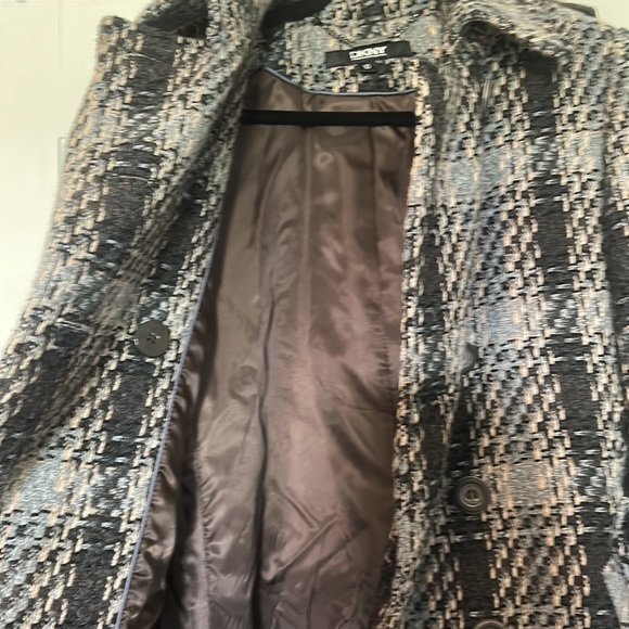DKNY plaid trench coat - Picture 3 of 5